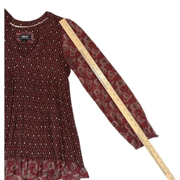 Maeve Floral Tiered Maxi Dress Womens XS Multicolor Romantic Cottagecore Boho - Picture 5 of 9